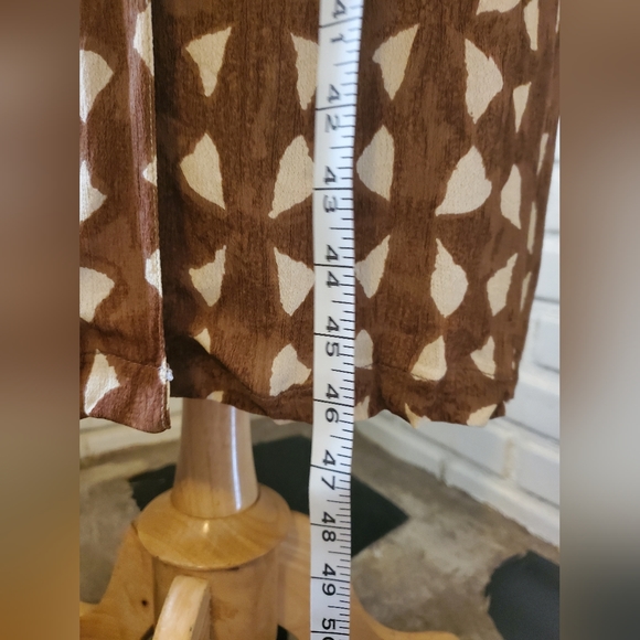 Brown and cream triangle dress soft viscose - Picture 5 of 7